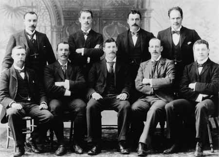 18970000 Barclay George Connor, Mercantile rowing club, standing 2nd from L